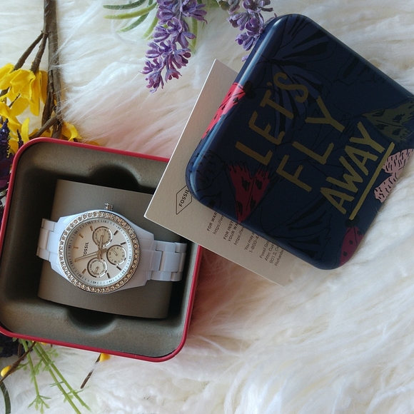 NEW Fossil White with simulated gems - Picture 9 of 9